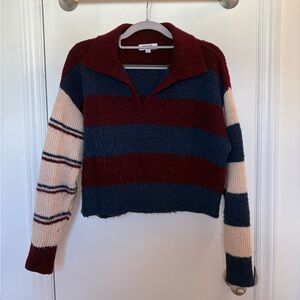 525 Rugby Polo V-Neck Collared Sweater